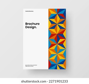 Amazing corporate brochure design vector concept. Fresh geometric shapes leaflet template.