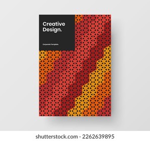 Amazing corporate identity design vector template. Modern mosaic shapes presentation layout.
