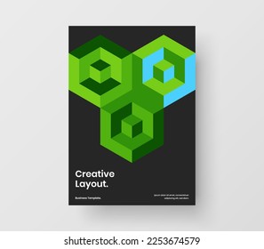 Increíble ilustración de diseño de vectores de identidad corporativa. El mosaico de moda da forma al concepto de informe anual.