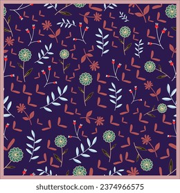 Amazing creat pattern design.Freedom style millefleurs. trendy flower design
