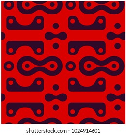 Amazing curvy rounded shapes seamless pattern. Design for print, fabric, textile. Seamless wallpaper.