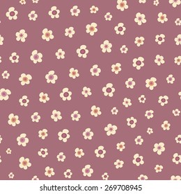 Amazing cute seamless vintage colorful floral pattern