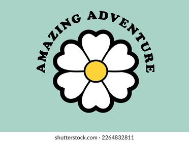 amazing daisy flower hand drawn vector