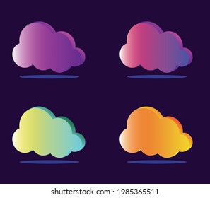 amazing design icon 3d cloud