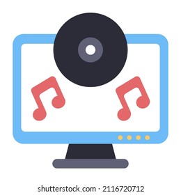 An amazing design icon of online music 

