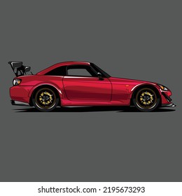 Amazing design and illustration racing car, vector concept car, design for t-shirt and merchandise