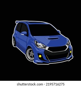 Amazing design and illustration racing car, vector concept car, design for t-shirt and merchandise