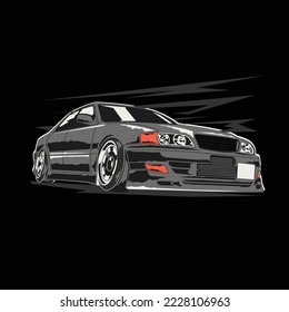 Amazing design and illustration racing car, vector concept car, design for t-shirt and merchandise