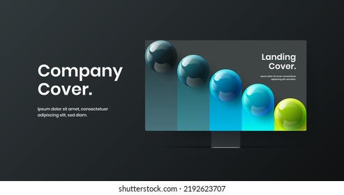 Amazing desktop mockup site layout. Unique website screen vector design illustration.