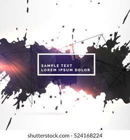 amazing dirty black ink splatter background template
