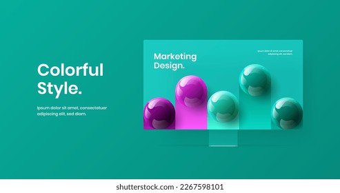Amazing display mockup banner illustration. Modern website screen vector design concept.
