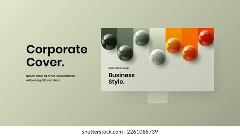 Amazing display mockup presentation layout. Modern website screen design vector illustration.