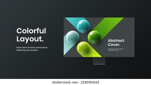 Amazing display mockup web project concept. Modern site design vector layout.