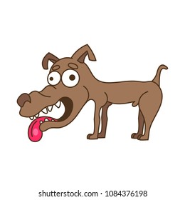 Amazing dog looking at the host illustration