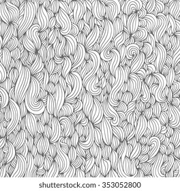 Amazing doodle art pattern. Creative bohemia concept for tattoo, invitation, card, ticket, branding, label. Poster, banner, web and mobile template. Black and white. Coloring book page for adult