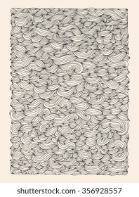 Amazing doodle art pattern. Creative bohemia concept for tattoo, invitation, card, ticket, branding, label. Poster, banner, web and mobile template. Black and white, beige colors