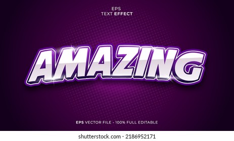 Amazing editable text effect font