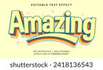Amazing editable text effect vintage retro style