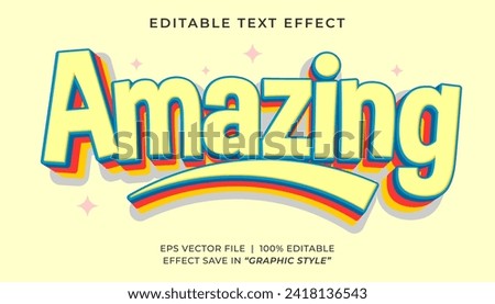 Amazing editable text effect vintage retro style