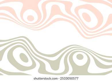 Amazing effect of smooth lines on gray - white and pink - white vector illustration.