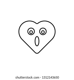 amazing emoji icon. Element of heart emoji for mobile concept and web apps illustration. Thin line icon for website design and development, app development