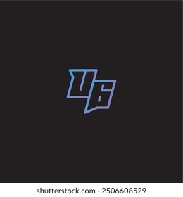 amazing esport style UG monogram logo design letter dinamyc line gaming concept
