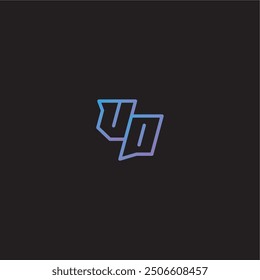 amazing esport style VO monogram logo design letter dinamyc line gaming concept