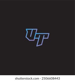 amazing esport style VT monogram logo design letter dinamyc line gaming concept