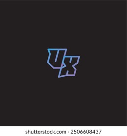 amazing esport style VX monogram logo design letter dinamyc line gaming concept