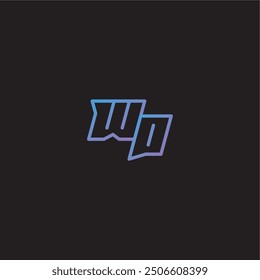 increíble estilo de deporte electrónico WO monograma logo diseño letra dinamyc línea concepto de juego