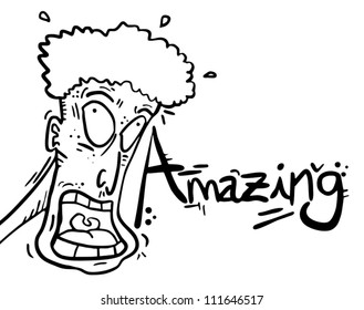 Amazing expression cartoon