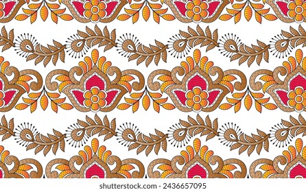 The Amazing Fabric Abstract-digital-textile-design-flowers-leaves-Exquisite border design, border pattern, Motif, Graph
Digital Textile All-Over Pattern Design for Pakistani-Indian-Turki-Kurti Design