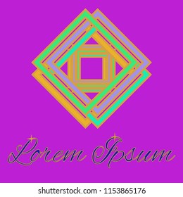 Amazing fairy abstract multicolored cube geometric.