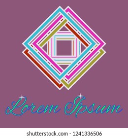 Amazing fairy abstract multicolored cube geometric.