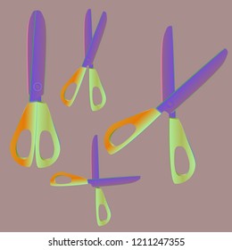 Amazing fairy kit gradient multicolor instrument scissors.