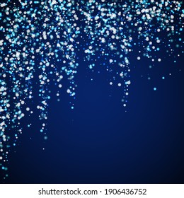 Amazing falling snow Christmas background. Subtle 