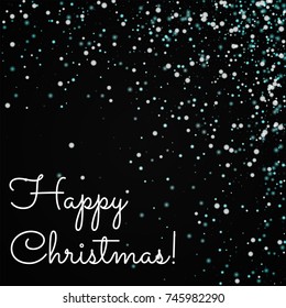 Amazing falling snow Happy Christmas greeting card on wine red background.unique vector illustration.