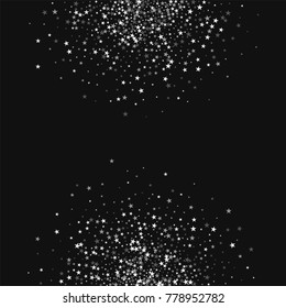 Amazing falling stars. Abstract half circles on black background. Resplendent vector illustration.
