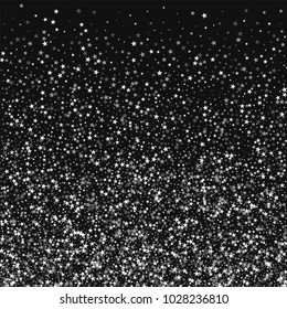 Amazing falling stars. Bottom gradient on black background. Unique vector illustration.