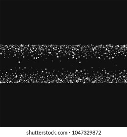 Amazing falling stars. Chaotic shape on black background. Amazing vector illustration.