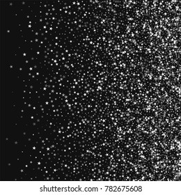 Amazing falling stars. Right gradient on black background. Beautiful vector illustration.