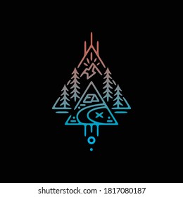 amazing of fine line art, a combination of a simple and a clean, is a cool logo, tattoo art, or design for anything.