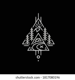 amazing of fine line art, a combination of a simple and a clean, is a cool logo, tattoo art, or design for anything.