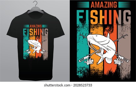 Amazing Fishing Royalty-Free T-Shirt Design Template