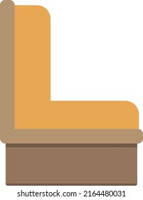 asombroso sofá plano para ilustrar el concepto de icono sentado 