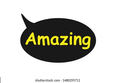 Amazing Flat Speech Bubble Shaped Banner On White Background - Vector