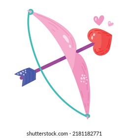 Una asombrosa pegatina plana de flecha cupida 