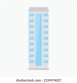 Amazing Flat Styled Buildings Skyscraper Illustration 