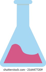 Amazing flat styled science lab flask tube concept illustration 