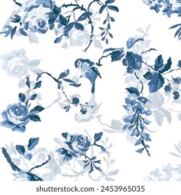 amazing floral pattern on a beige background 